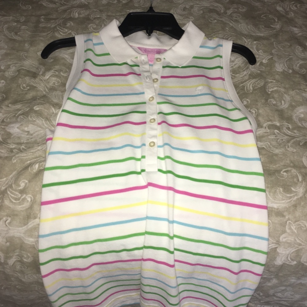 LillyPulitzer multicolored striped sleeveless tank